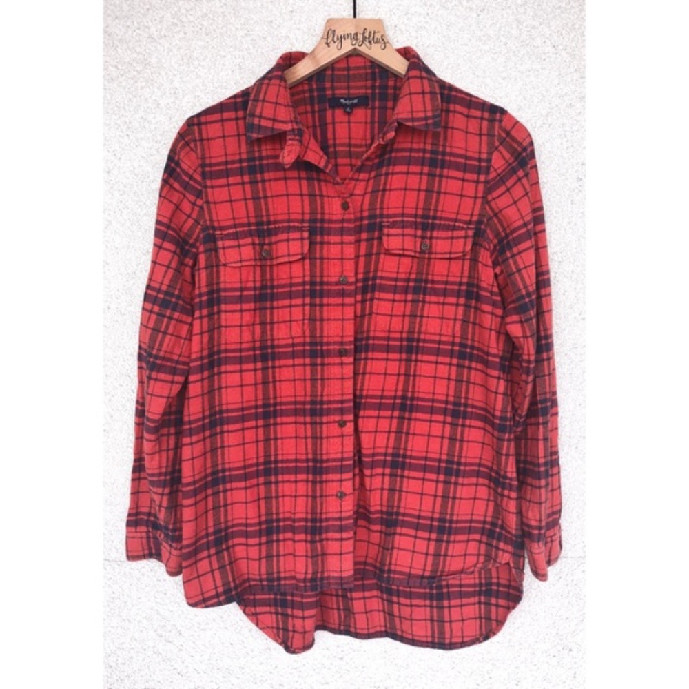 MADEWELL | Red Flannel Button Down Shirt